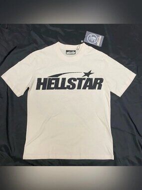 Hellstar Men’s Cream Graphic Logo T-Shirt